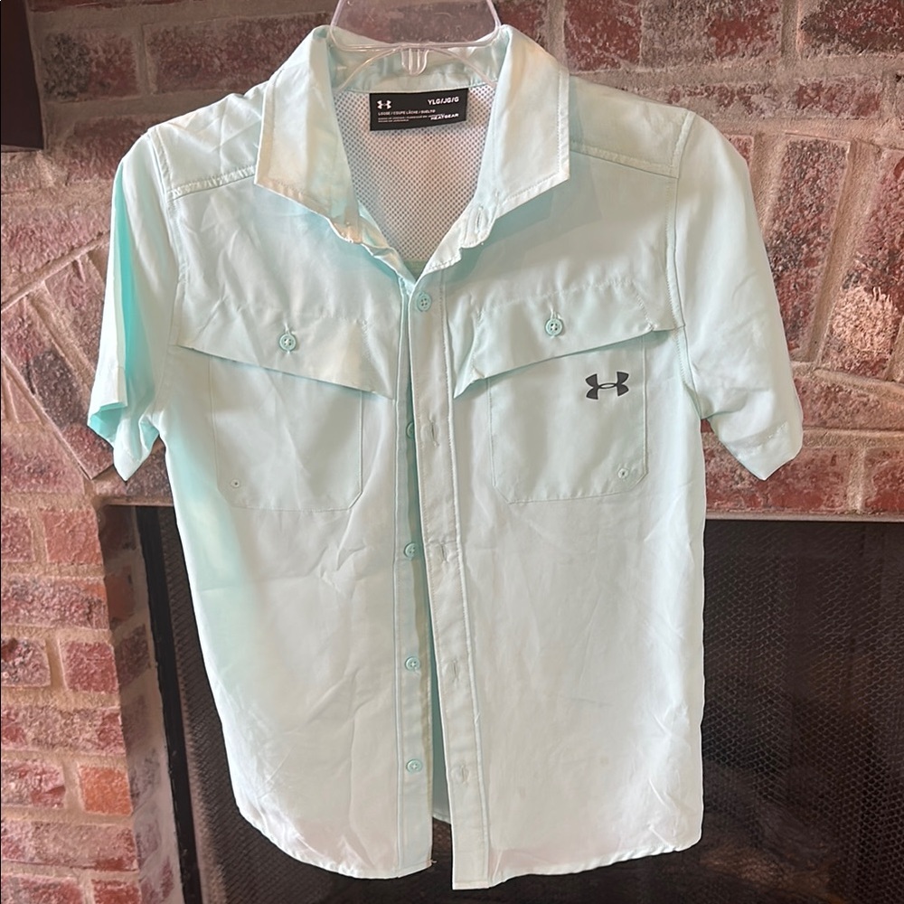 Under Armour Blue/green fishing Shirt